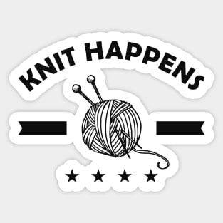 Knitter -Knit happens Sticker